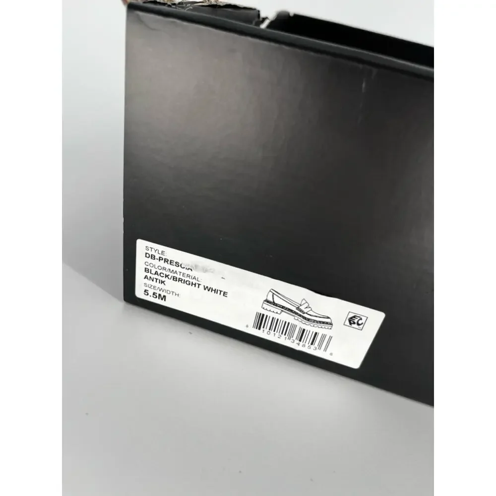D'Amelio Prescia Patent Loafers black bright white - 5.5